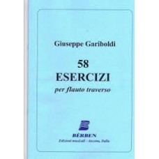 Giuseppe GARIBOLDI 58 esercizi per flauto traverso e1841b